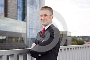 Portrait of a happy young businessman