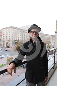 Portrait of a happy young man with hat