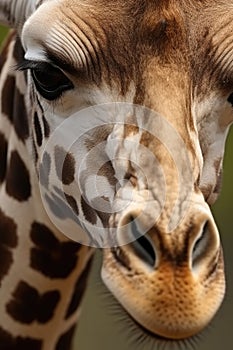 Portrait of Heads of giraffe