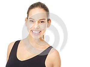 Portrait of a healthy young woman smiling