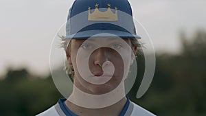 Portrait of a high level athlete. Baseball player ready to compete