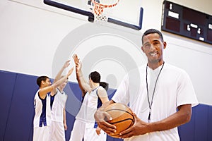 Portrait Of High School Basketball Coach photo