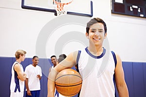 Portrait Of High School Basketball Player