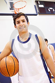 Portrait Of High School Basketball Player