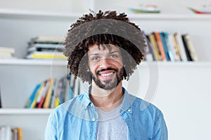 Portrait of hipster man with afro hair