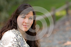 Portrait of hispanic woman