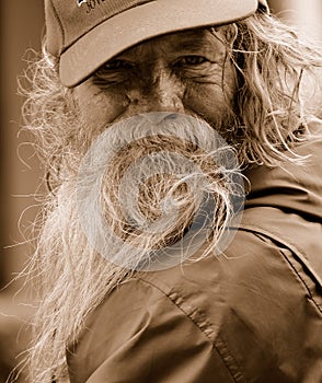 Portrait of a Homeless Man