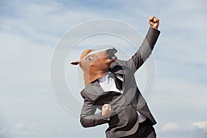 Portrait of Horse Businessman