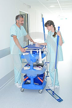 portrait hospital cleaning team