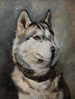 Portrait of a Husky