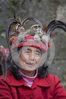 Portrait ifugao woman in Banaue, Philippines