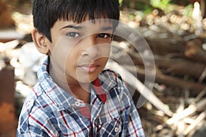 Portrait of Indian Little Boy
