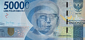 Portrait from Indonesian 50000 Rupiah 2016 Banknotes