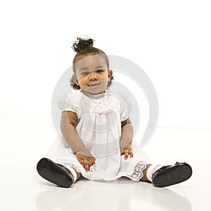 Portrait of infant girl.