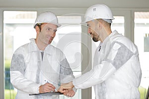 portrait inspectors inside building