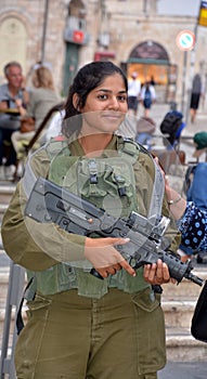 Portrait of Israel Defense Forces woman