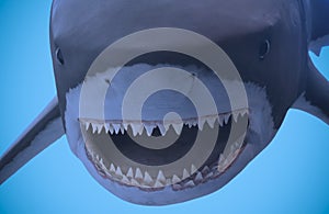 A Portrait of the Jaws of a Great White Shark