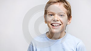 Portrait of joyful young boy