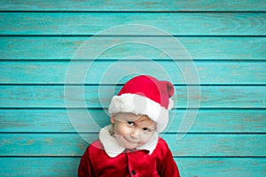 Portrait of kid wearing Santa Claus costume