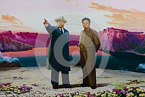 Portrait of Kim Il-sung and Kim Jong-Il