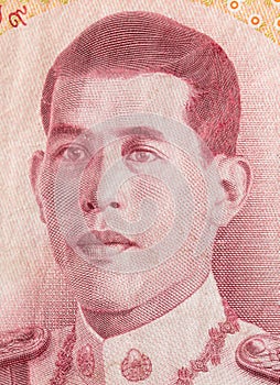 Portrait of the king on 100 Thai Baht