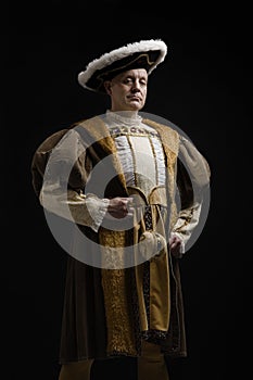 Portrait of King Henry VIII in historical costume photo