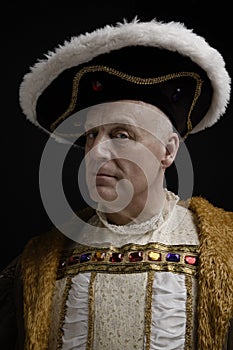 Portrait of King Henry VIII in historical costume photo