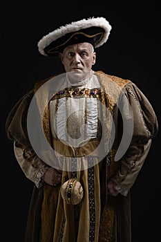 Portrait of King Henry VIII in historical costume photo