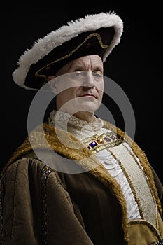 Portrait of King Henry VIII in historical costume photo