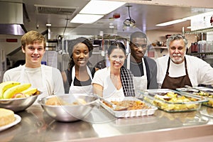 Portrait Of Kitchen Staff In Homeless Shelter