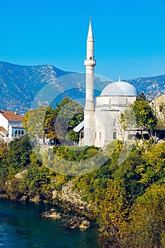 Portrait of the Koski Mehmed Pasha Mosque, Mostar, Bosnia and Herzegovina photo