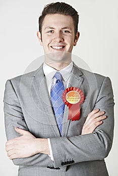 Portrait Of Labour Politician Against White Background