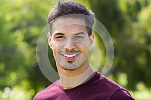 Portrait of latin guy smiling