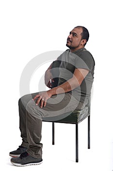 Portrait of a latin man on white