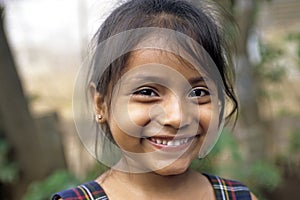 Portrait of Latino girl with radiant face and eyes