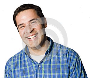 Portrait of an Latino man laughing