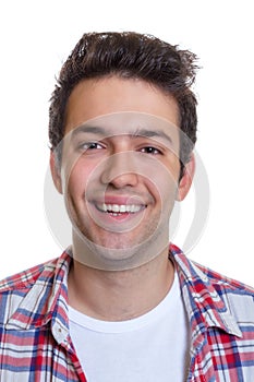 Portrait of a laughing hispanic guy