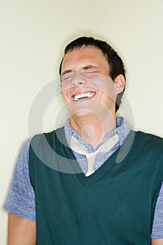 Portrait of laughing man