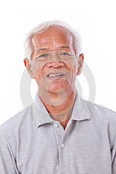 Portrait of laughing senior man