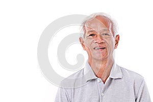 Portrait of laughing senior man