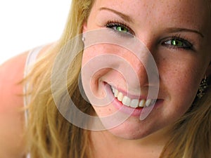 Portrait of laughing woman photo