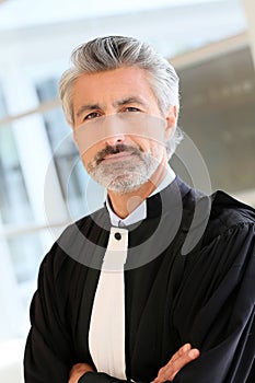 Portrait of lawyer in advocate suit