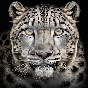 Portrait of a leopard. Generative AI