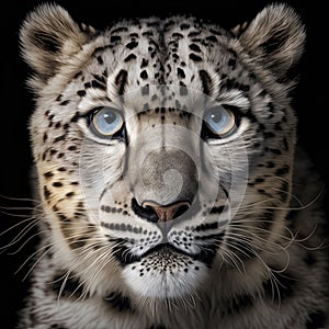 Portrait of a leopard. Generative AI