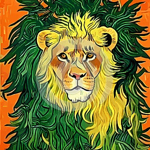 Portrait of a Lion of the Jungle
