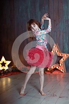 Portrait of little girl  dance star