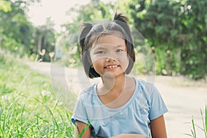 portrait little girl smiling