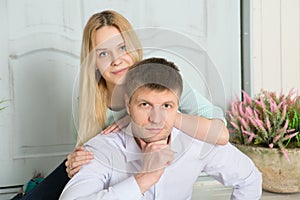 Portrait of loving young couple