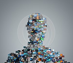 Portrait made with pictures