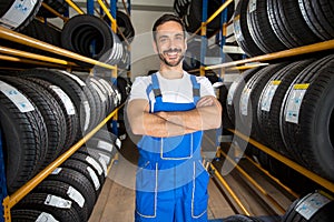 Portrait of male auto mechanic